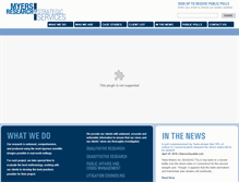 Tablet Screenshot of myersresearch.com